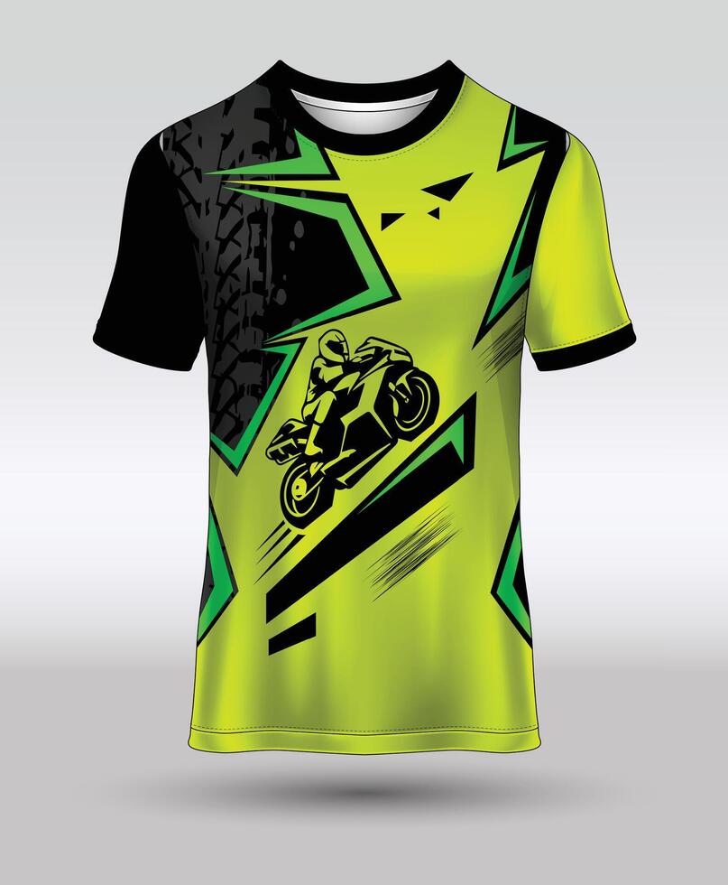 Biker T-shirt jersey Design for Sublimation Print vector