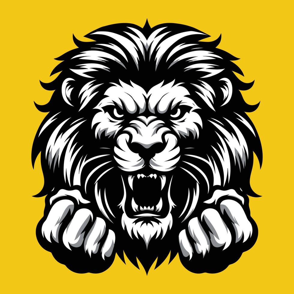 Tiger head boxing style vector logo illustration.