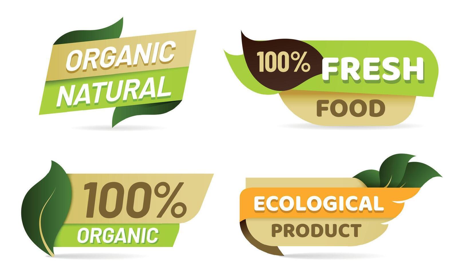 vegano emblemas orgánico natural productos etiquetas para Al por menor tienda. Fresco y ecológico comida para eco mercados vector