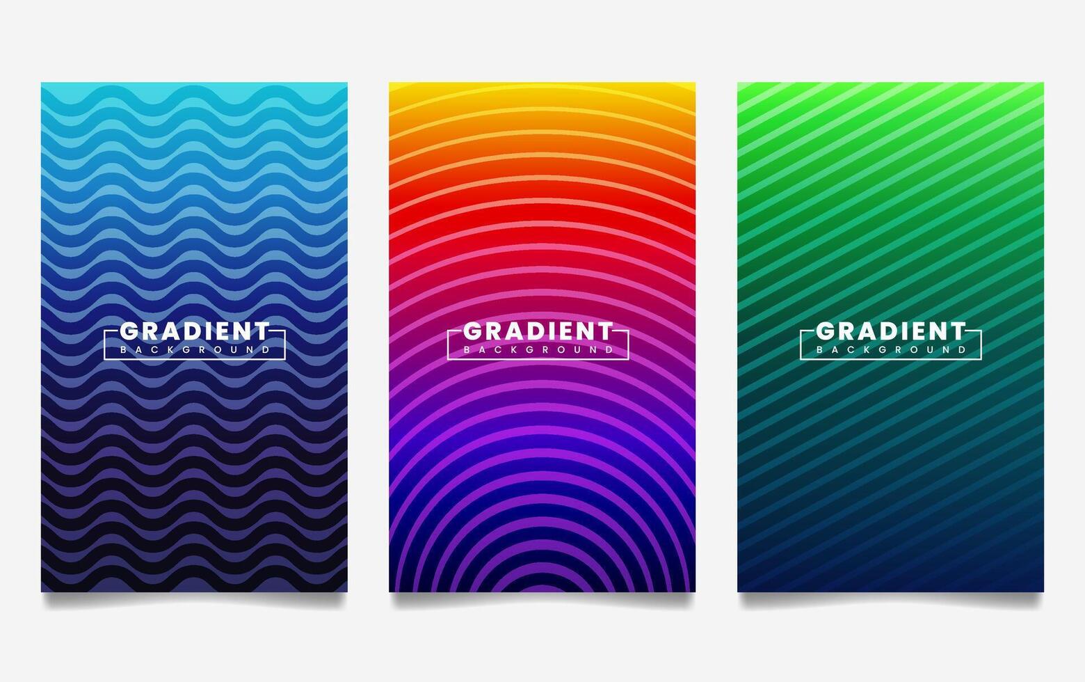 gradient backgrounds with line texture. For covers, wallpapers, branding, business cards, social media and other projects. vector