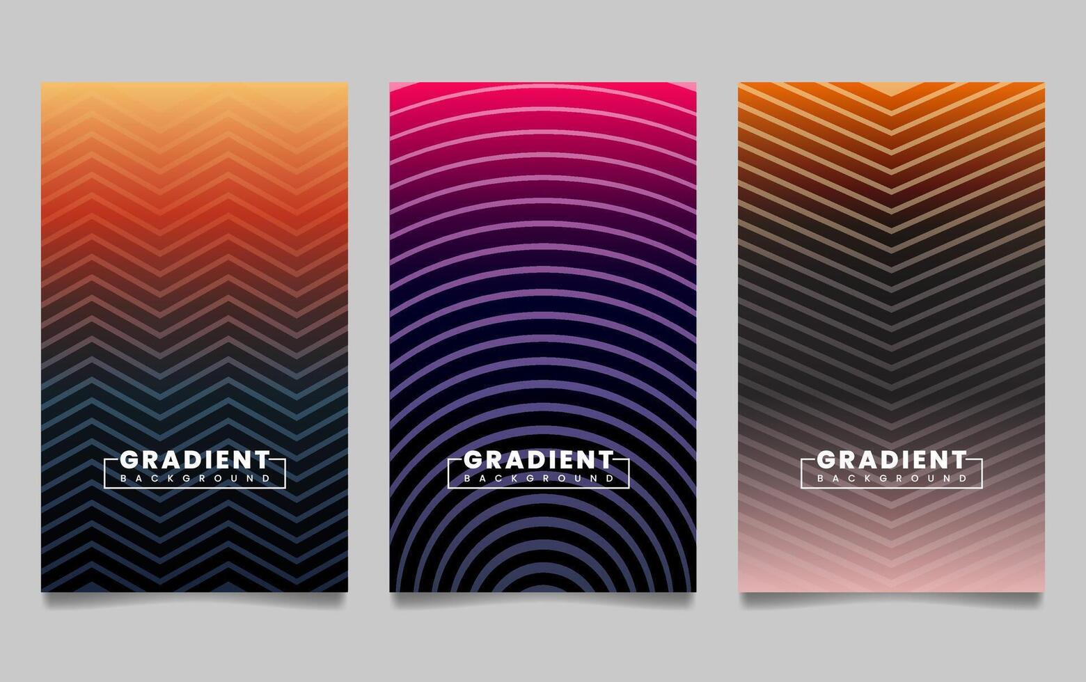 gradient backgrounds with line texture. For covers, wallpapers, branding, business cards, social media and other projects. vector