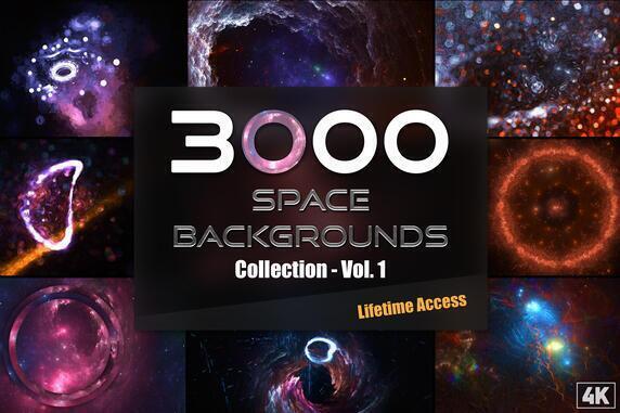 3000 Space Backgrounds and Textures Collection Vol.1 bundle