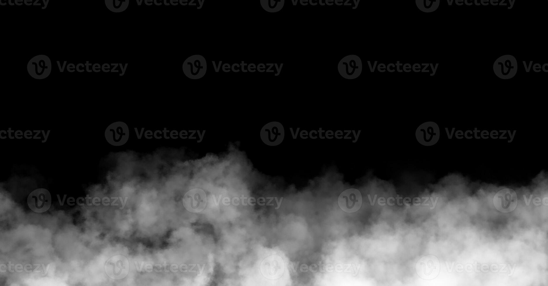 White fog or smoke on dark copy space background, smoke effect for your photos. photo