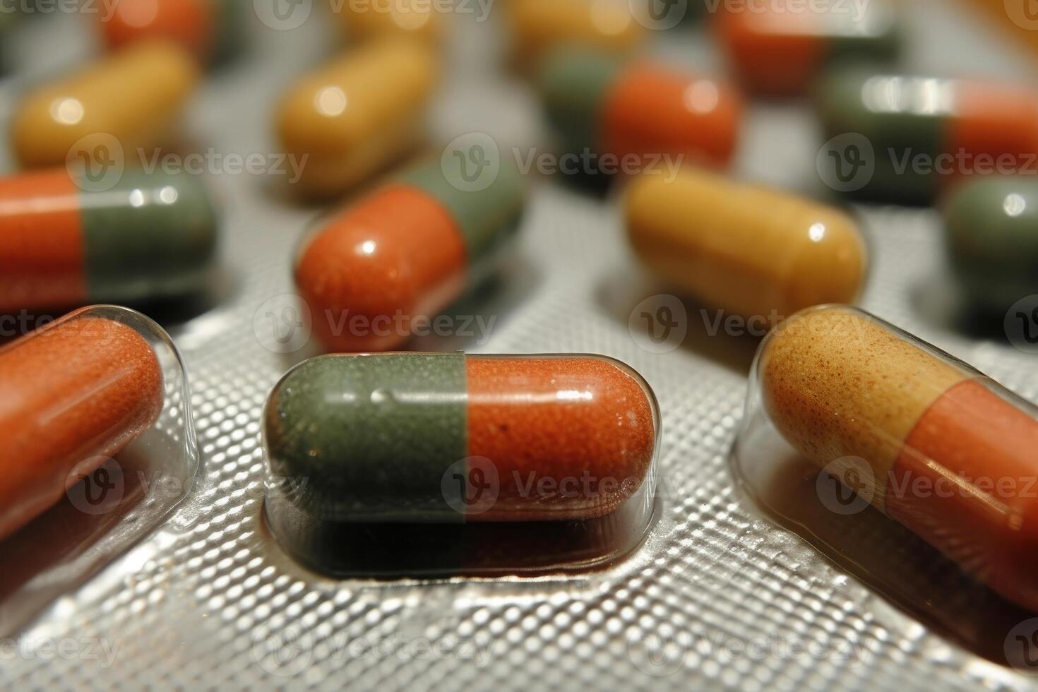 AI generated drugs or medicines design professional photography photo