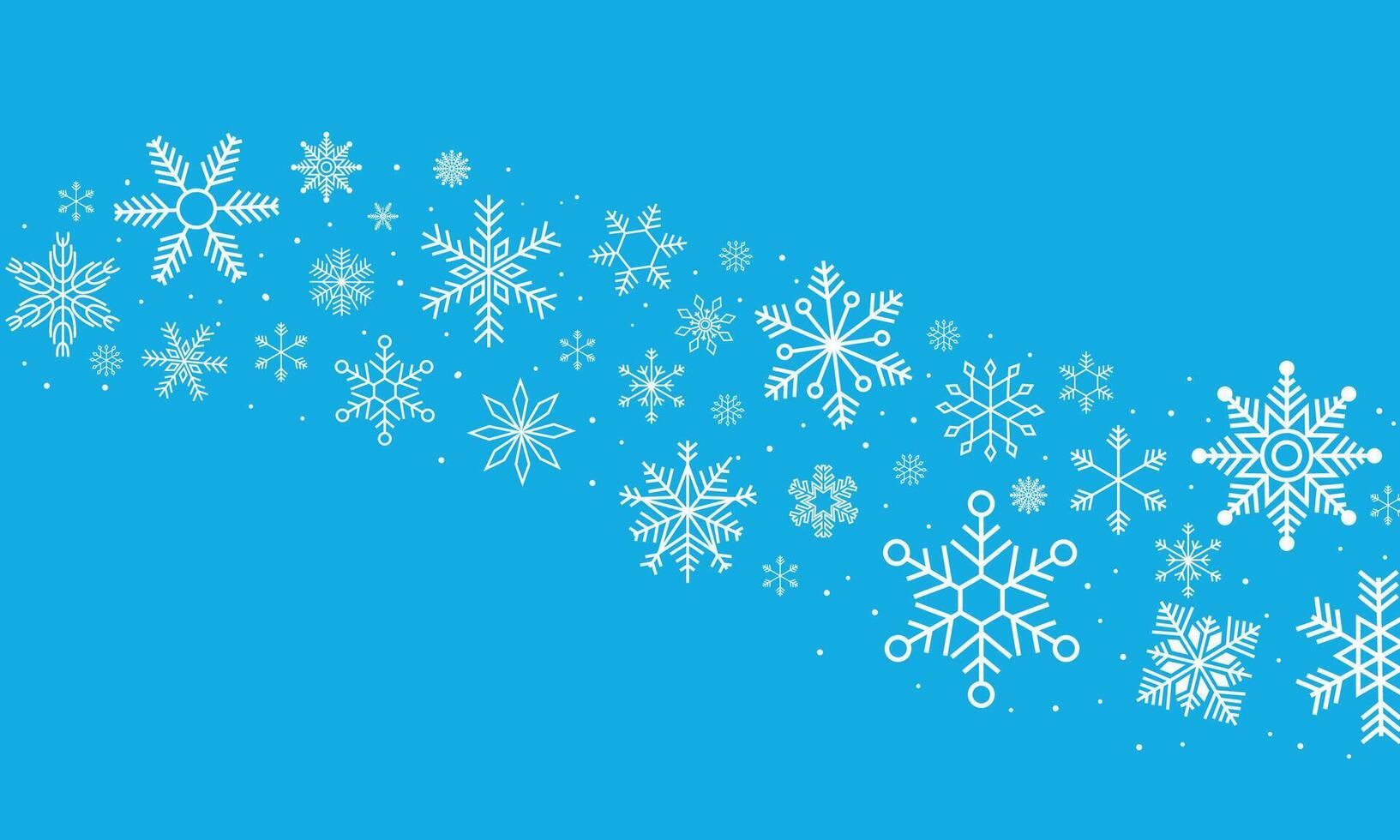 decorativo copo de nieve ola. invierno congelado Nevado copos nieve estrellas borde, nevada nevada curva remolino blanco tormenta de nieve divisor. vector ilustración