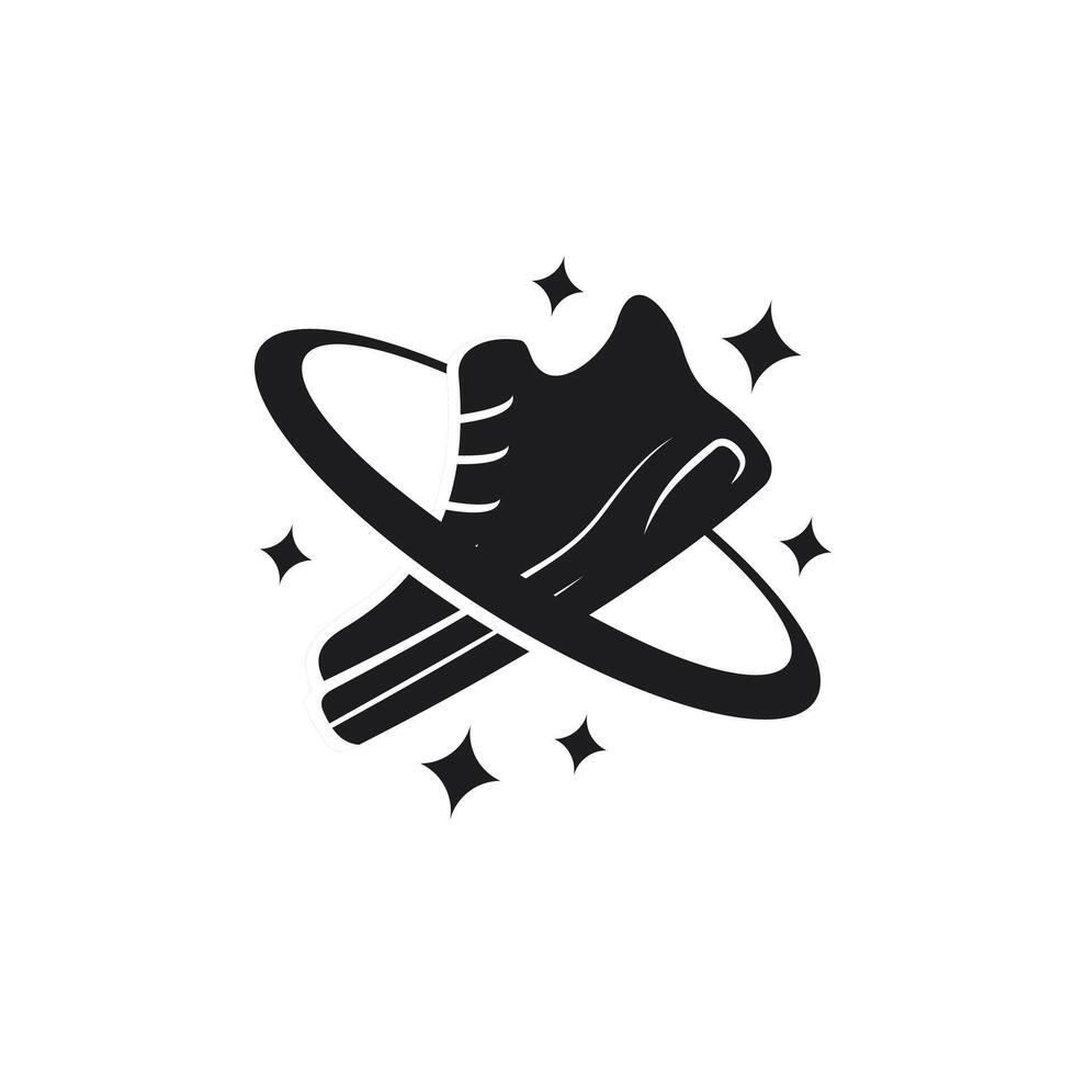 vector logo Arte para pequeño negocio tienda y juego compañía. Zapatos deportivo tema diseño