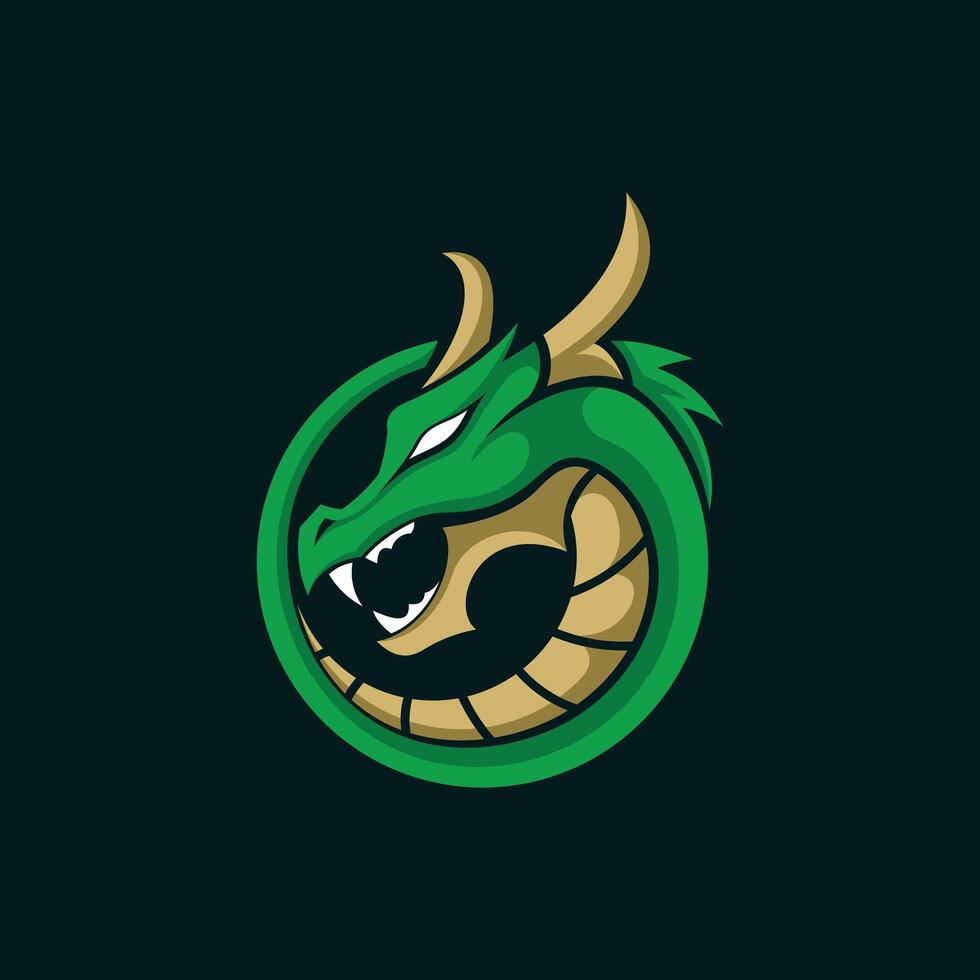 Vector Logo art for Small Business Shop and Game Company. dragon theme design fantasy