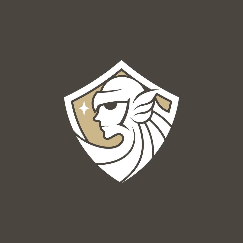 Vector Logo art for Small Business Shop and Game Company. Valkyrie theme design