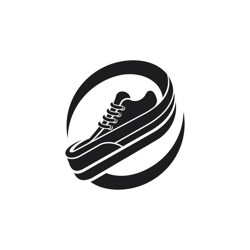 vector logo Arte para pequeño negocio tienda y juego compañía. Zapatos deportivo tema diseño