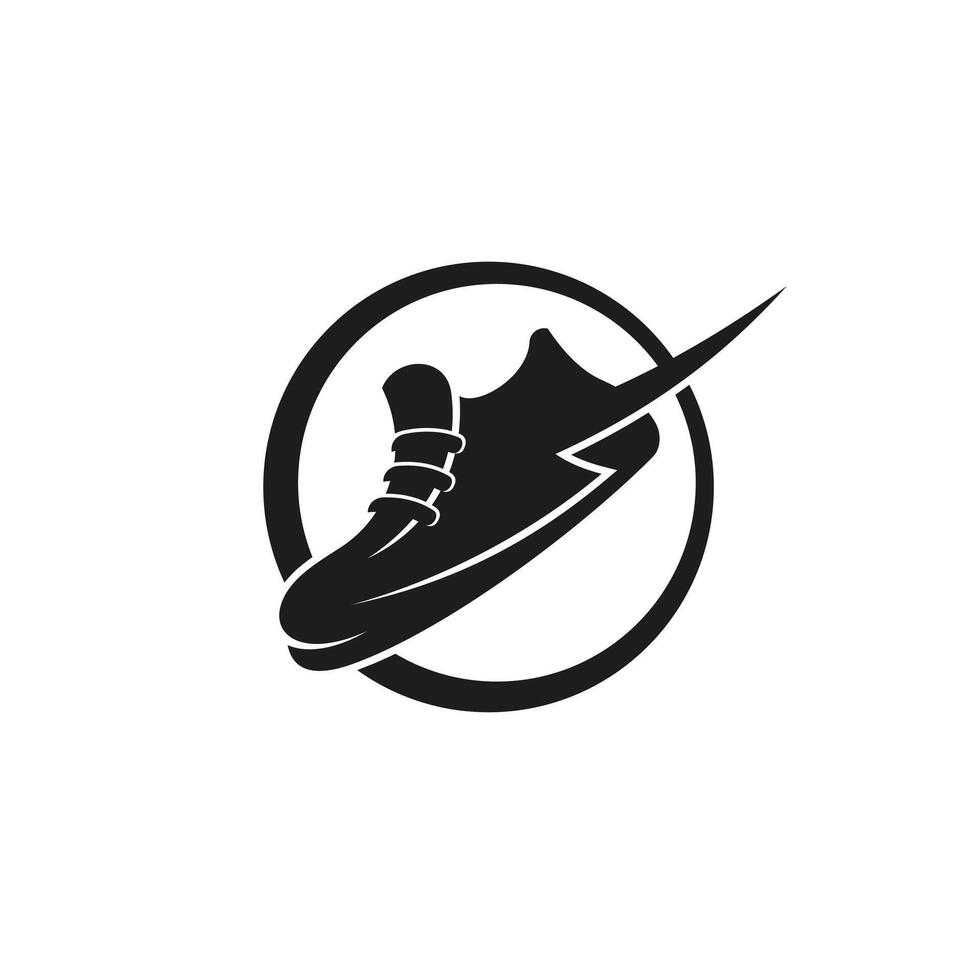 vector logo Arte para pequeño negocio tienda y juego compañía. Zapatos deportivo tema diseño