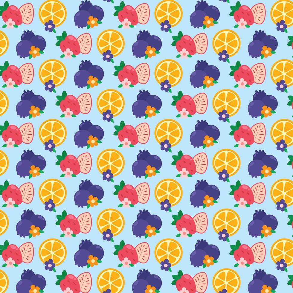 Cute fruit slice decoration vector art