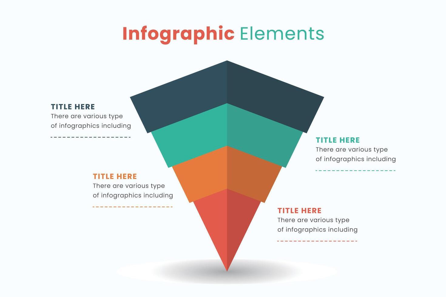 Pyramid infographic design element template, layout vector for presentation, banner, report, brochure, and flyer.