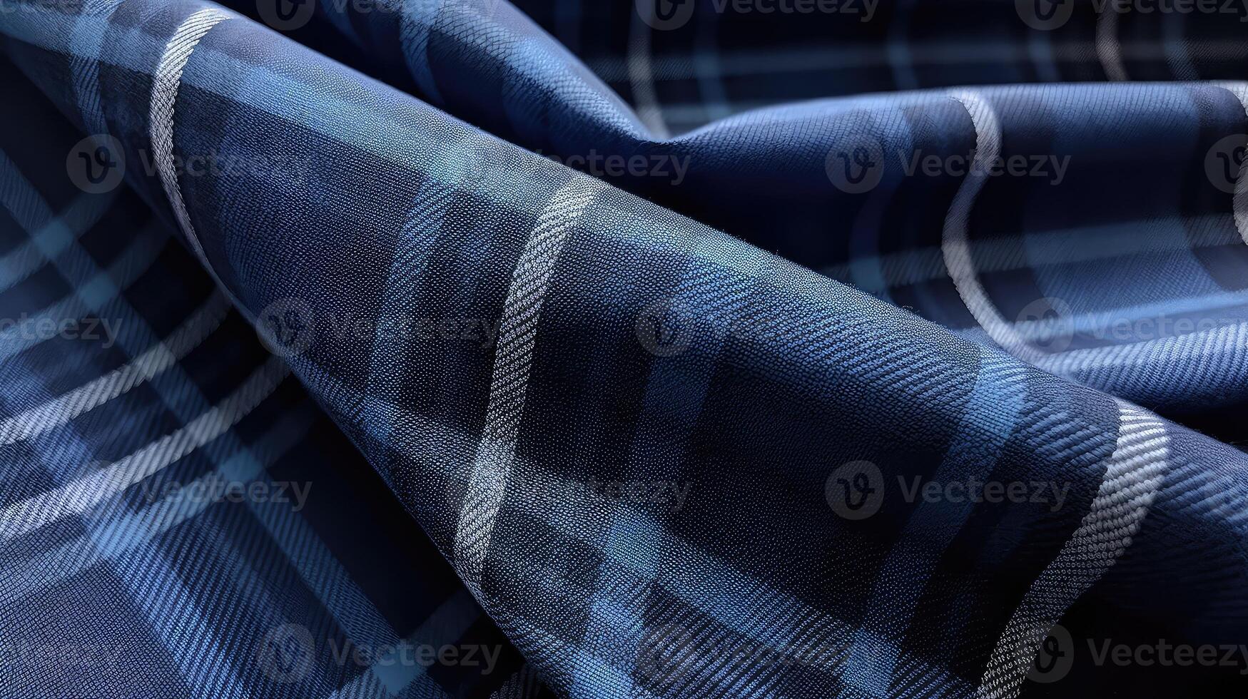 AI generated fashion navy plaid ai generated photo