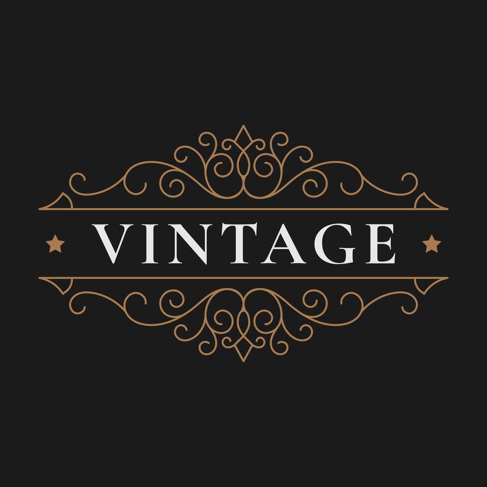 Vintage frame logo. Antique label. - Vector. vector