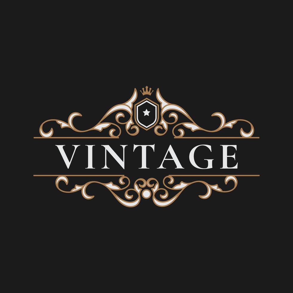 Vintage frame logo. Antique label. - Vector. vector