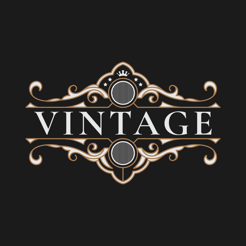 Vintage frame logo. Antique label. - Vector. vector