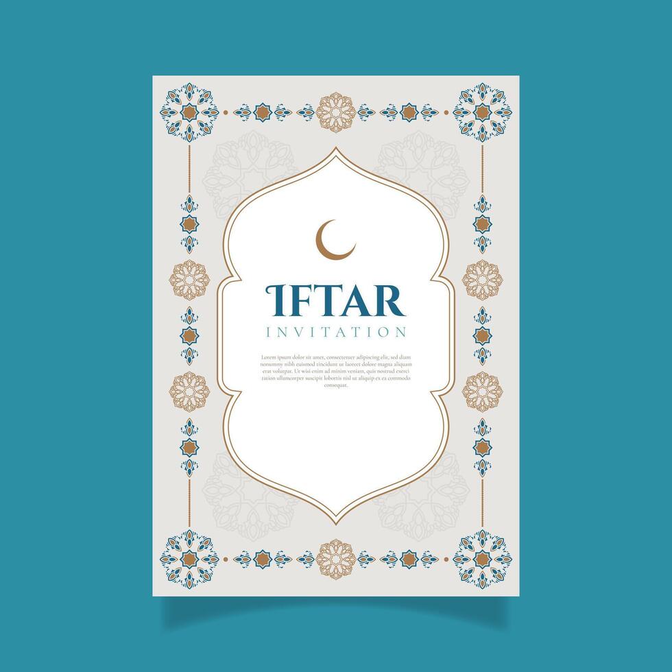 iftar invitación modelo. Ramadán kareem - vector. vector