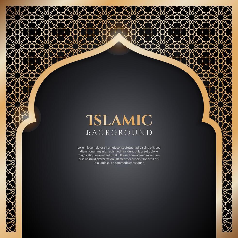 Arabic islamic elegant with arabic pattern and decorative arch frame. - Vector. vector