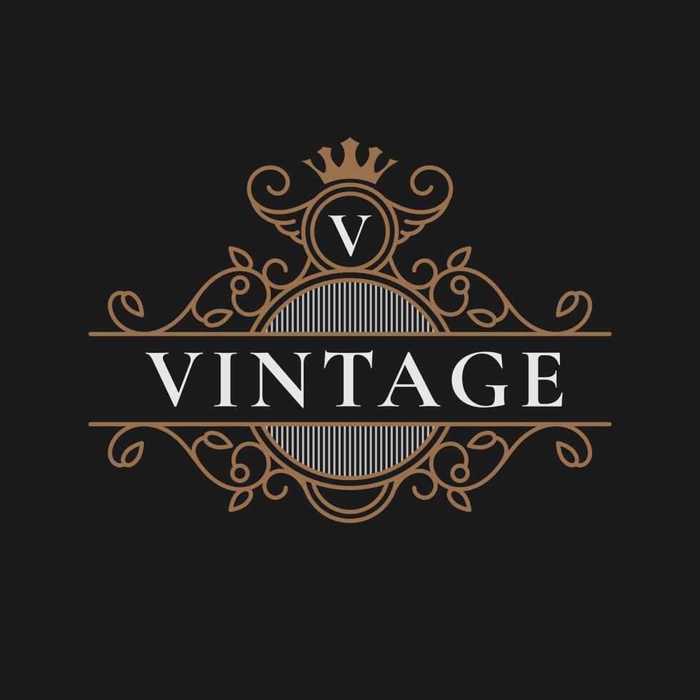 Vintage frame logo. Antique label. - Vector. vector