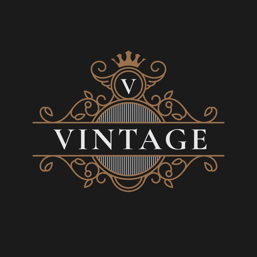 Vintage frame logo. Antique label. - Vector. vector