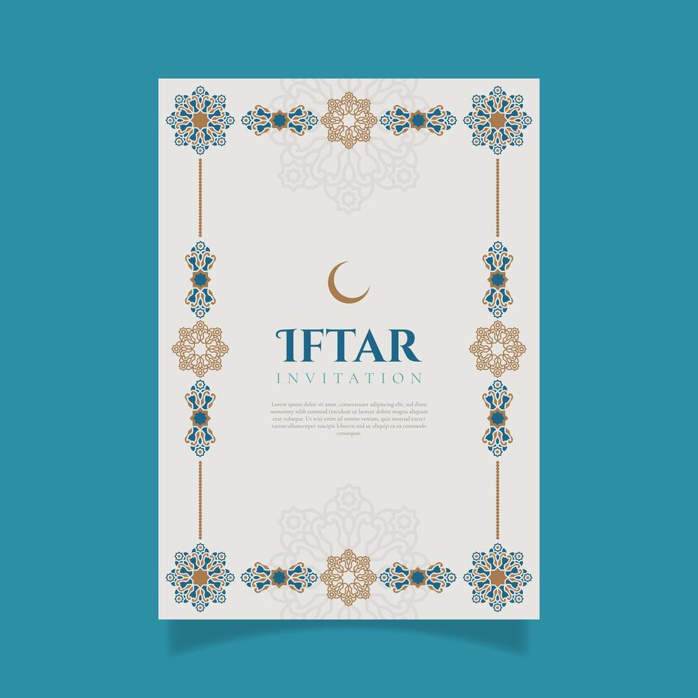 Iftar invitation template. Ramadan kareem. - Vector. vector