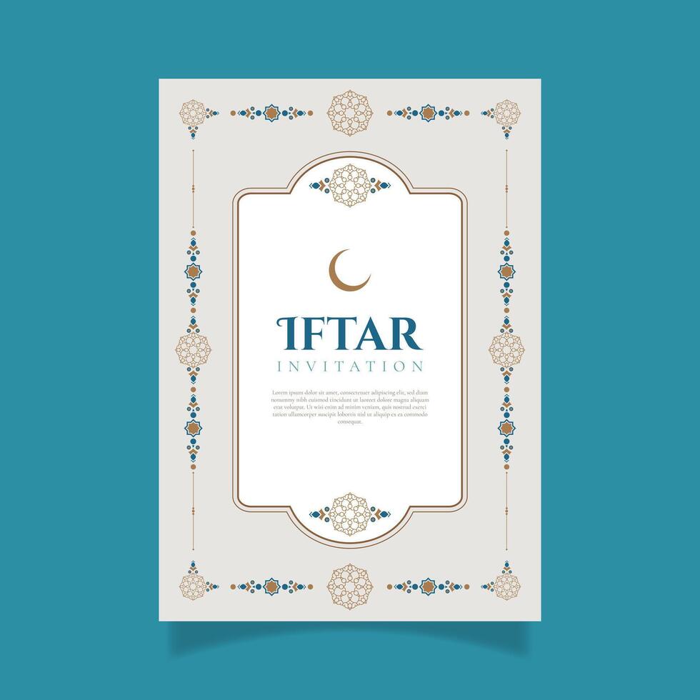 Iftar invitation template. Ramadan kareem. - Vector. vector