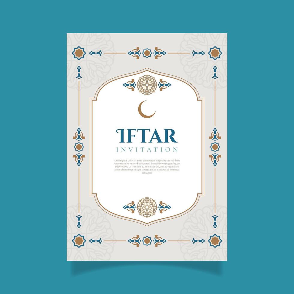 Iftar invitation template. Ramadan kareem. - Vector. vector