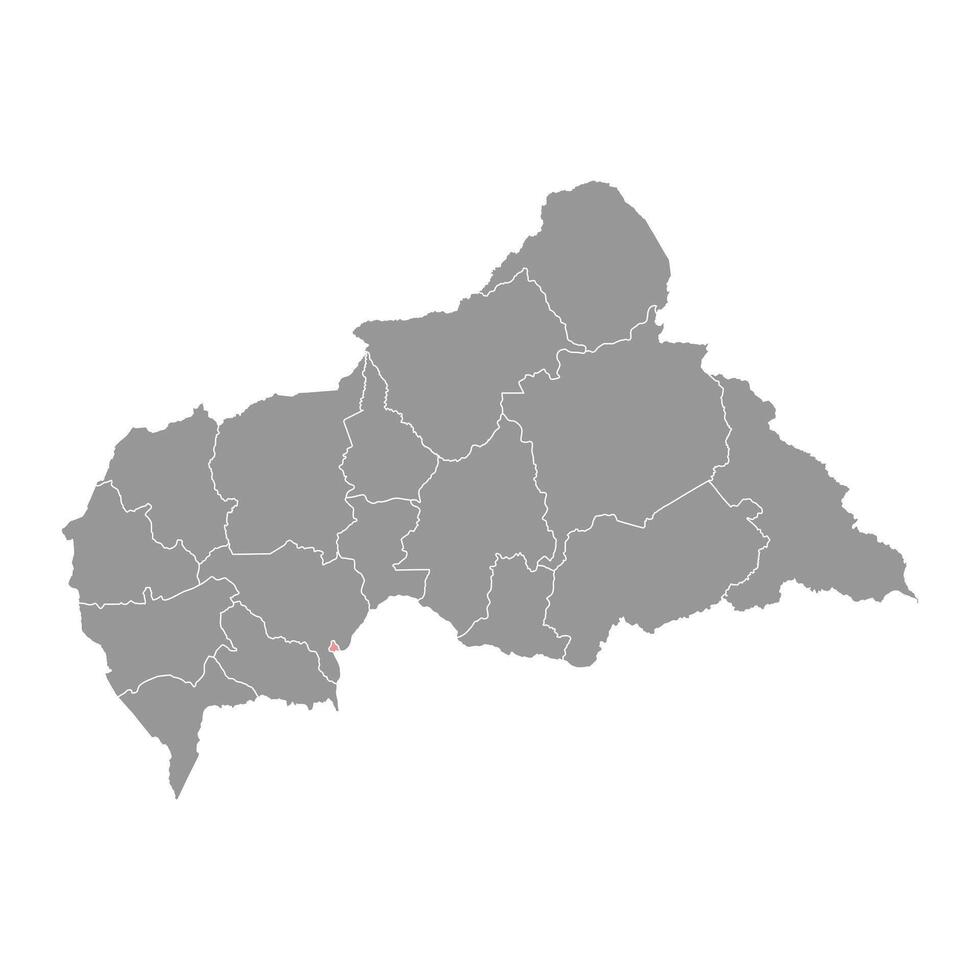 bangui prefectura mapa, administrativo división de central africano república. vector