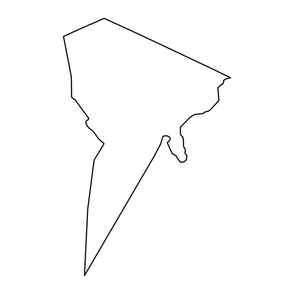 Tibesti Region map, administrative division of Chad. Vector illustration.