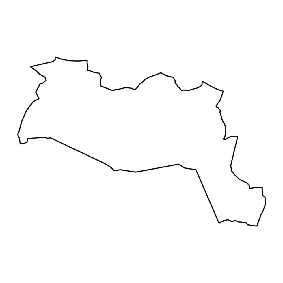 sila región mapa, administrativo división de Chad. vector ilustración.