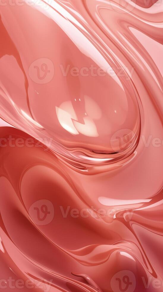 AI generated Elegant, soft, rose and light pink abstract wavy simple monochrome background. Delicate gel fluid flowing down on a pink surface. High quality photo