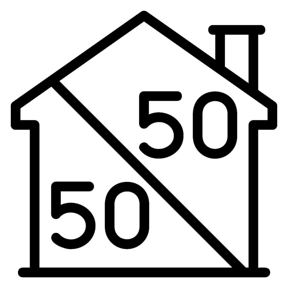 shared housing line icon vector