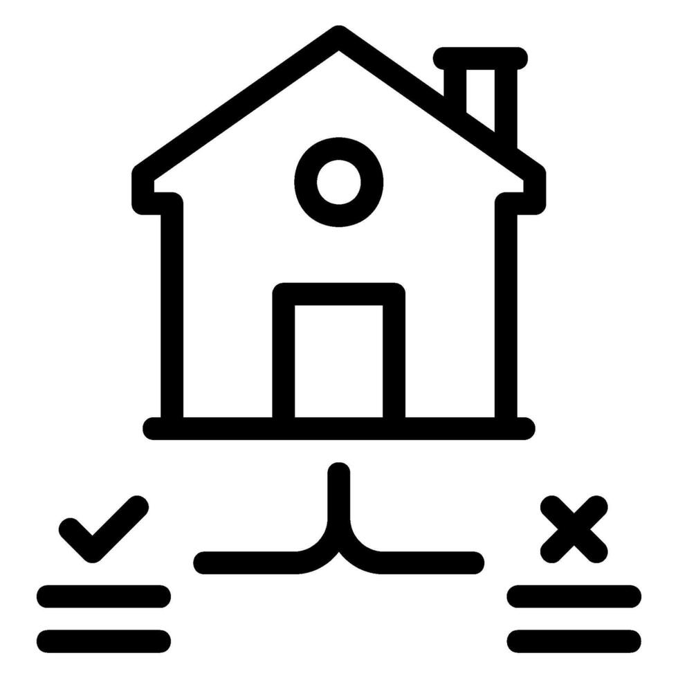 casa reglas línea icono vector