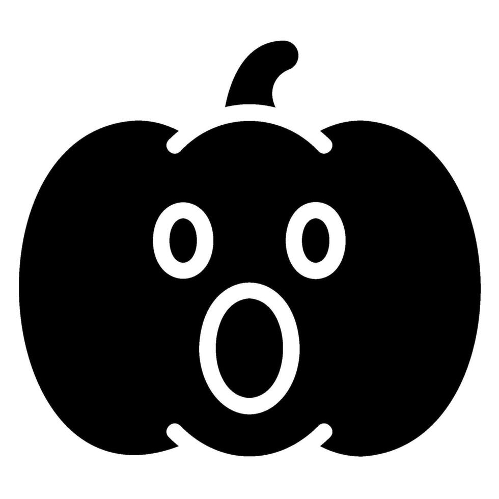 fear glyph icon vector