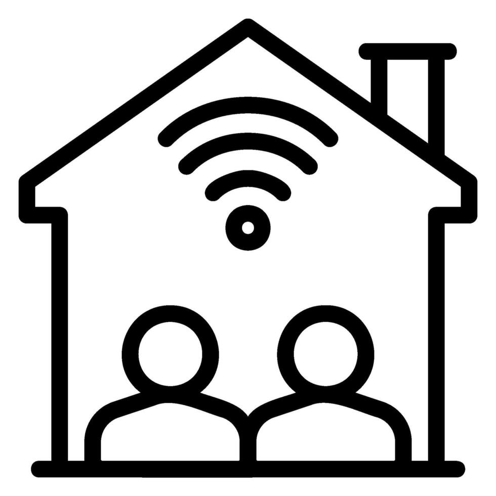 wifi line icon vector