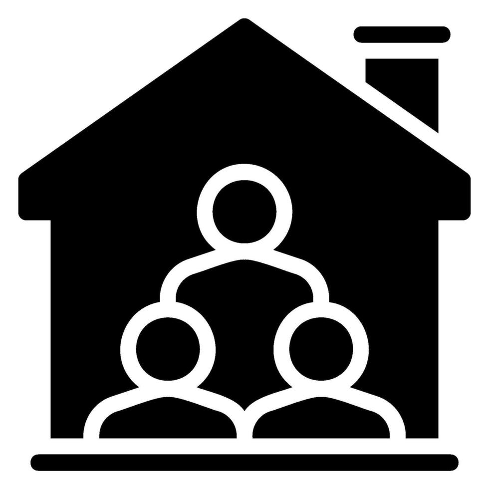 roommate glyph icon vector