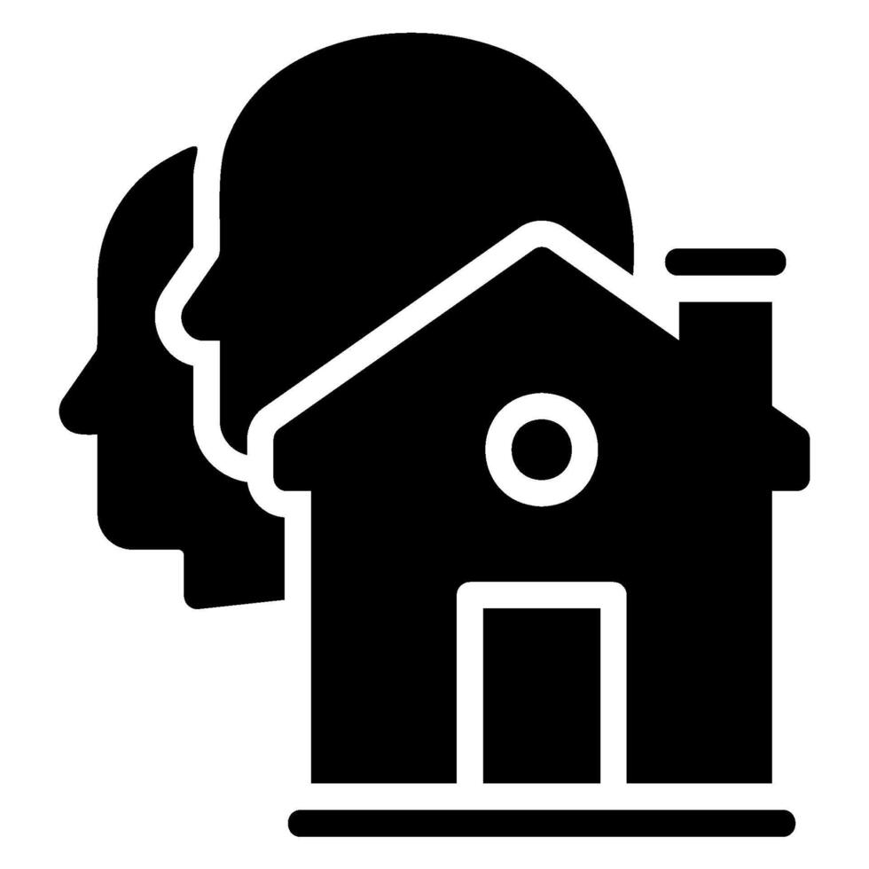 shared housing glyph icon vector