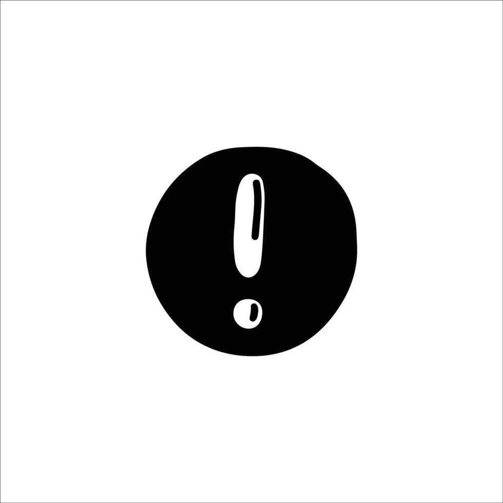 Black Exclamation Mark Centered on a White Background Symbolizing Urgency and Importance vector