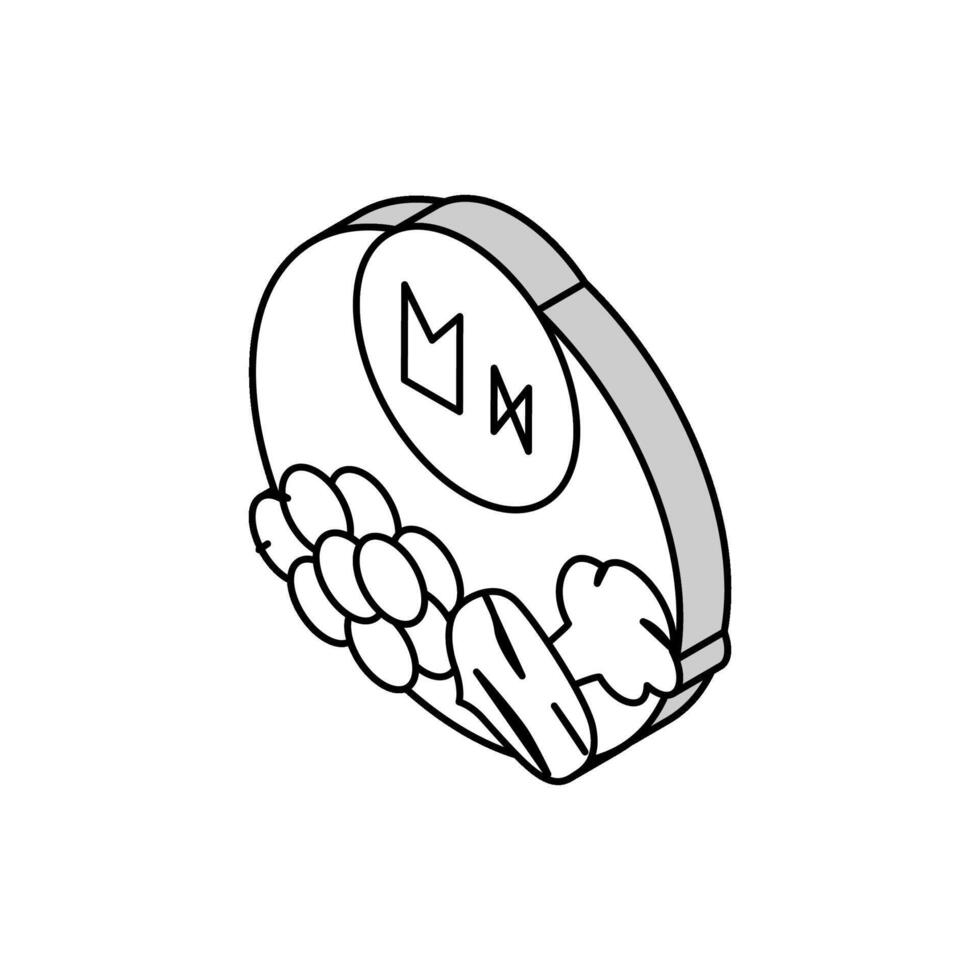 mn vitamin isometric icon vector illustration