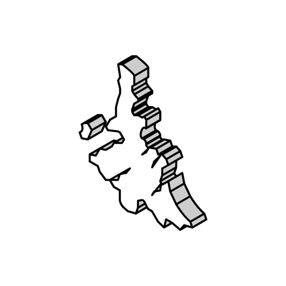 island whitsunday isometric icon vector illustration