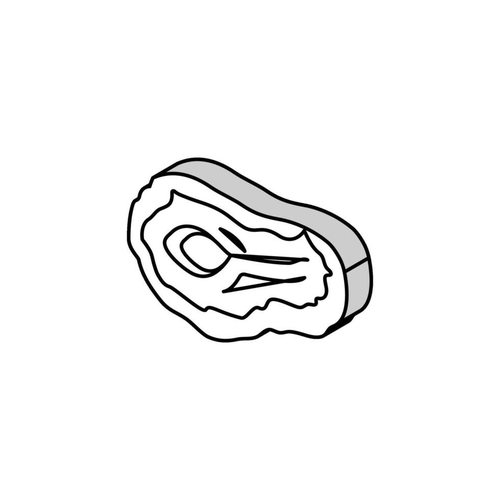 pear dried fruit isometric icon vector illustration