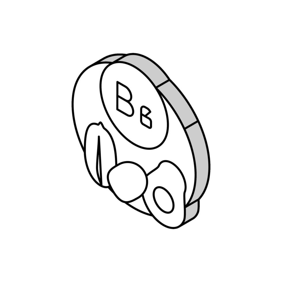 b6 vitamin isometric icon vector illustration