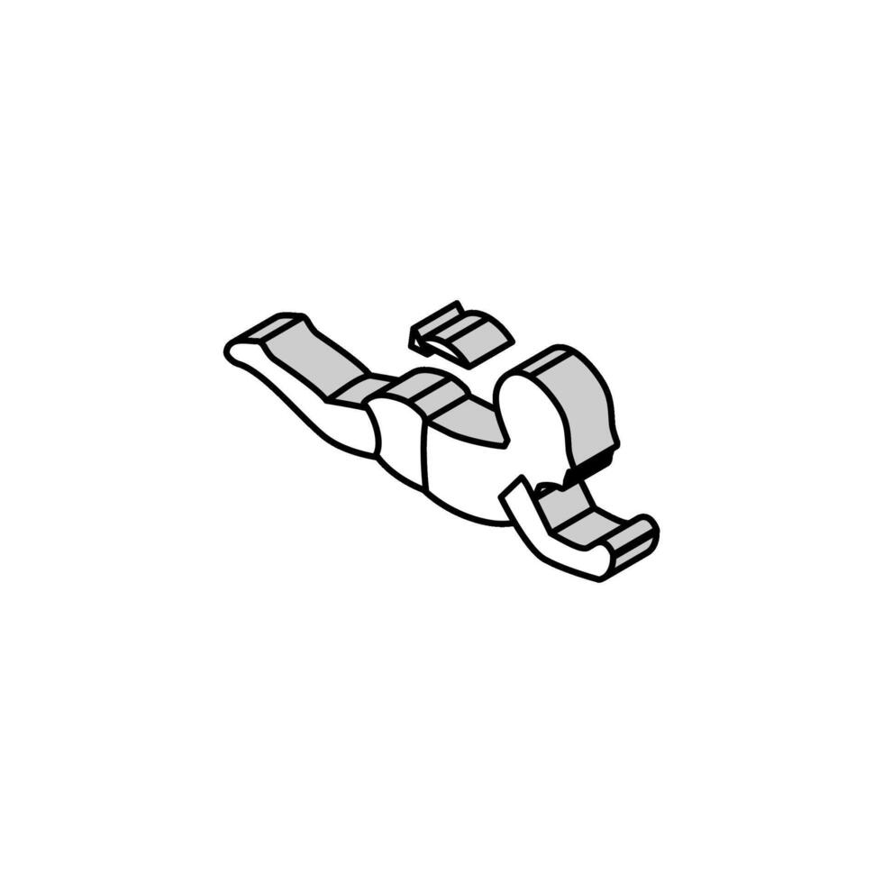 tonic labyrinthine reflex isometric icon vector illustration