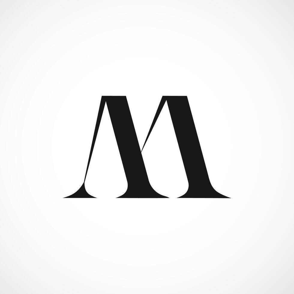Modern M letter logo, m abstract logo design concept isolated vector template illustration