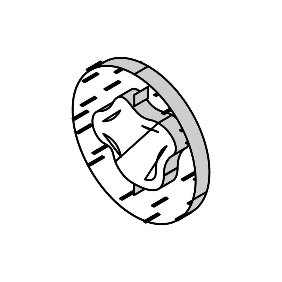 asymmetrical mole melanoma isometric icon vector illustration