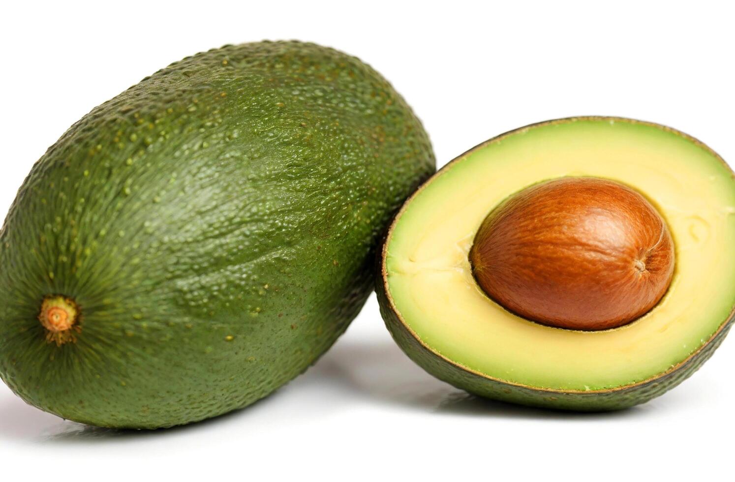 AI generated Fresh avacado fruit on a white background photo