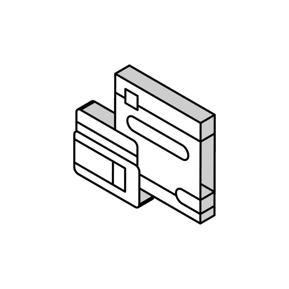 tape scar isometric icon vector illustration