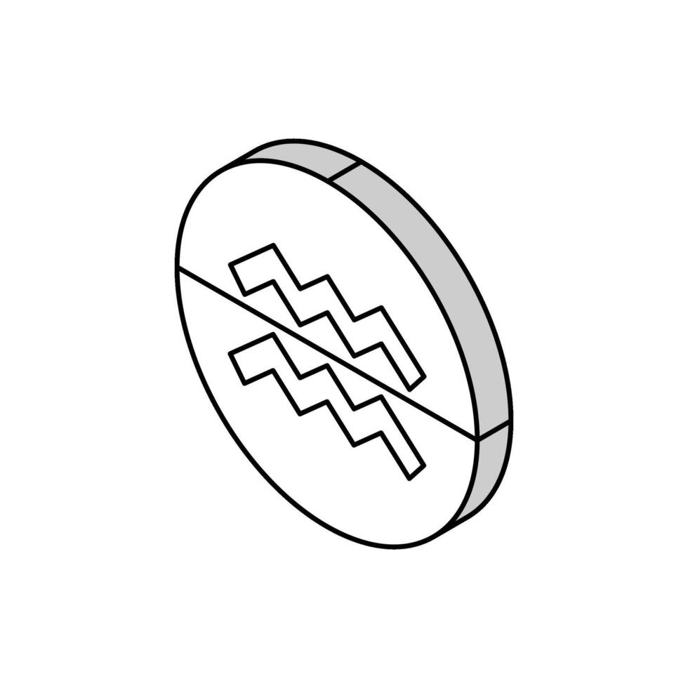 Acuario zodíaco isométrica icono vector ilustración