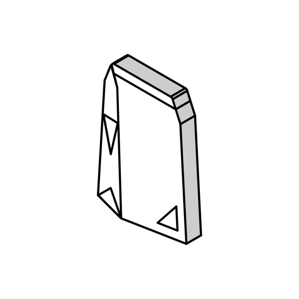 paquete bolso isométrica icono vector ilustración