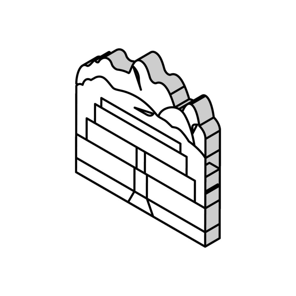 valley of kings isometric icon vector illustration